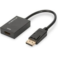 Digitus AK-340415-002-S video kabel adapter 0,2 m DisplayPort HDMI Type A (Standaard) Zwart - thumbnail