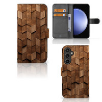 Book Style Case voor Samsung Galaxy S23 FE Wooden Cubes