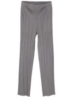 Pleats Please Issey Miyake pantalon en satin à design plissé - Gris - thumbnail