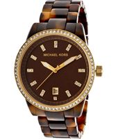 Horlogeband Michael Kors MK5254 Kunststof/Plastic Bruin 18mm - thumbnail