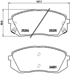 BREMBO XTRA LINE BREMBO, u.a. fÃ¼r KIA, Hyundai