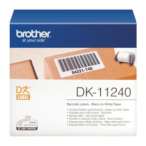 Brother DK-11240 Rol met etiketten 102 x 51 mm Papier Wit 600 stuk(s) Permanent hechtend DK11240 Verzendetiketten