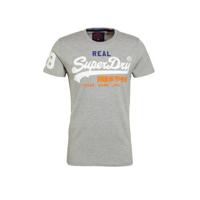 Superdry T-shirt met logo grijs