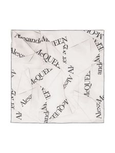 Alexander McQueen AMQ Origami Logo Scarf - Blanc