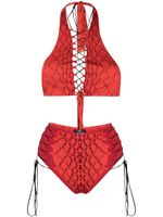 Noire Swimwear bikini Addicted imprimé - Rouge