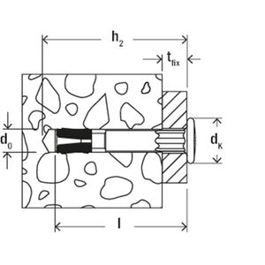 Fischer 44121 schroefanker & muurplug 100 stuk(s) Tuimelplug 37,5 mm