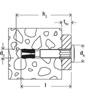 Fischer 44121 schroefanker & muurplug 100 stuk(s) Tuimelplug 37,5 mm - thumbnail