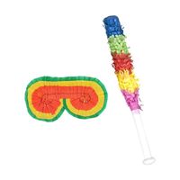 Pinata set blinddoek en stok   -