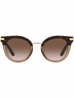 Dolce & Gabbana Eyewear lunettes de soleil à monture papillon - Marron