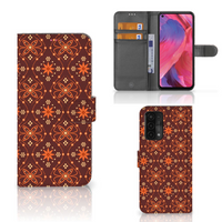 OPPO A54 5G | A74 5G | A93 5G Telefoon Hoesje Batik Brown