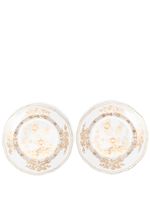 GINORI 1735 assiettes Aurum en porcelaine (lot de deux) - Blanc