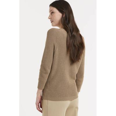 Geisha ribgebreide trui zand