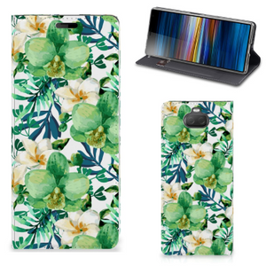 Sony Xperia 10 Smart Cover Orchidee Groen