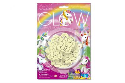 4M muurstickers eenhoorn glow in the dark 12 stuks