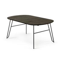 Kave Home Uitschuifbare Ovale Eettafel Milian 140 - 220 x 90cm - Zwart - Ovaal