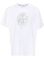 Stone Island t-shirt en coton à imprimé Compass - Blanc