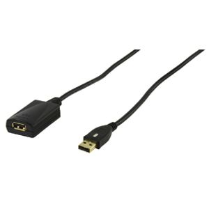 HQ USB A - USB A 5m USB-kabel 2.0 Zwart