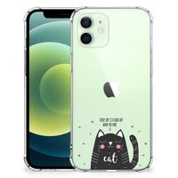 iPhone 12 Mini Stevig Bumper Hoesje Cat Good Day