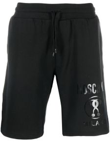 Moschino short en coton à logo imprimé - Noir