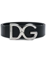 Dolce & Gabbana ceinture à boucle logo - Noir - thumbnail