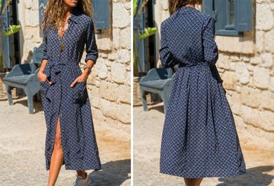 Lange blousejurk in de aanbieding