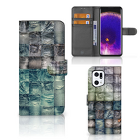 Wallet Case met Pasjes OPPO Find X5 Pro Spijkerbroeken - thumbnail