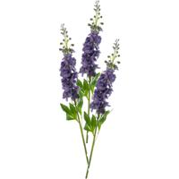 Kunstbloem Ridderspoor/delphinium Roland - 3x - 87 cm - paars - kunst zijdebloemen