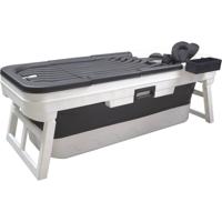 LIFEBATH - Opvouwbaar bad - Mobiele badkuip - Inklapbare zitbad - incl. badkussen - 150 x 60 x 53 cm