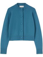 Jil Sander cardigan en cachemire à col rond - Bleu