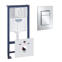 GROHE Rapid SL inbouwreservoir inclusief GROHE Skate cosmopolitan bedieningsplaat Chroom 0729205/sw107647/sw107663/