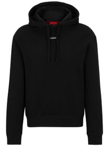 HUGO hoodie Dapo à logo imprimé - Noir