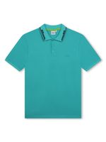 BOSS Kidswear polo à logo embossé - Bleu