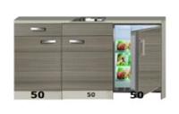 Kitchenette 150cm vigo met koelkast en spoelbak RAI-5566 - thumbnail