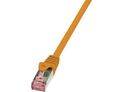 LogiLink CQ2058S RJ45 Netwerkkabel, patchkabel CAT 6 S/FTP 2.00 m Oranje Vlambestendig, Snagless 1 stuk(s)