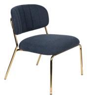 ZILT Fauteuil Kolten - Goud/Donkerblauw - thumbnail