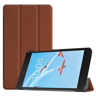 3-Vouw sleepcover hoes - Lenovo Tab E7 - Bruin 3-Vouw sleepcover hoes - Lenovo Tab E7 - Bruin