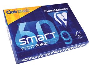 Kopieerpapier Clairefontaine Clairmail A4 60gr wit 500vel