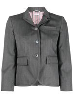 Thom Browne blazer en laine à simple boutonnage - Gris - thumbnail