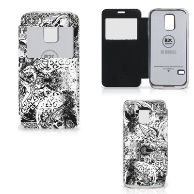 Telefoonhoesje met Naam Samsung Galaxy S5 Mini Skulls Angel