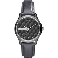 Horlogeband Armani Exchange AX5214 Leder Zwart 18mm