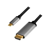 LogiLink CUA0101 tussenstuk voor kabels USB 3.2 Gen1 Type-C HDMI-A Zwart, Grijs - thumbnail