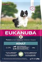 EUKANUBA premium hondenvoer met lamvlees & rijst voor kleine en middelgrote rassen - droogvoer voor volwassen honden, 2,5 kg