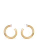 Marco Bicego boucles d'oreilles pendantes en or 18ct pavées de diamants - thumbnail