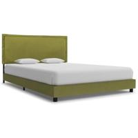 vidaXL Bedframe zonder matras 135x190 cm groen, bed, tweepersoonsbed, slaapkamermeubilair, bedden, tweepersoonsbedden, slaapkamermeubel