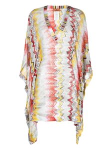 Missoni robe de plage à motif zig-zag - Rouge