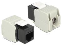 RJ45-inbouwmodule Keystone CAT 6 Delock 86340 Zwart