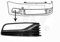 Ventilatiegrille, bumper VAN WEZEL, Inbouwplaats: Rechts voor, u.a. fÃ¼r VW - thumbnail