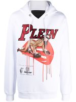 Philipp Plein hoodie à imprimé graphique - Blanc