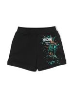 Moschino Kids short à effet taches de peinture - Noir