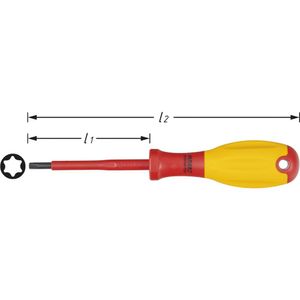 Hazet HAZET Torx-schroevendraaier VDE Grootte T 20 Koplengte: 80 mm 1 stuk(s)